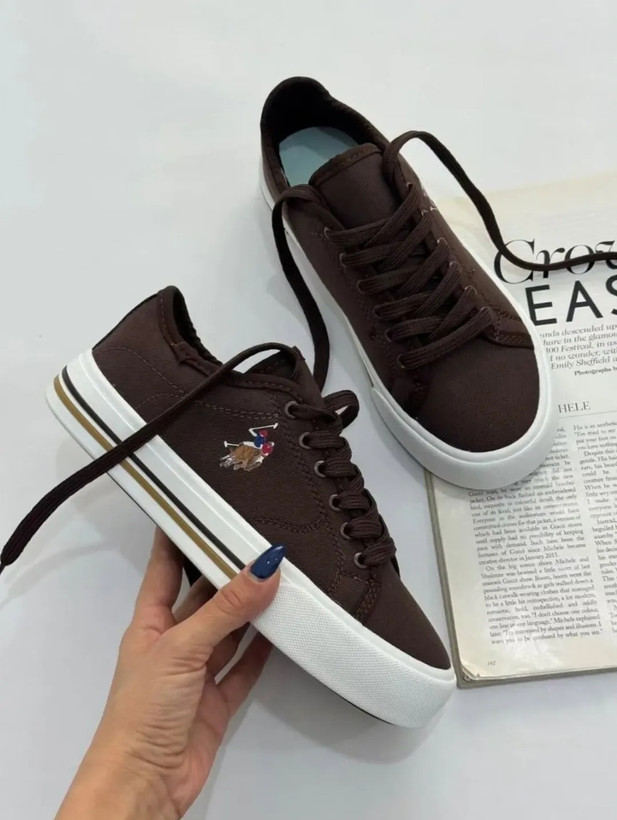 کتونی ونس برند polo مدل پولو جنس پارچه کتان